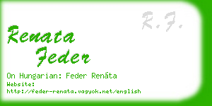 renata feder business card